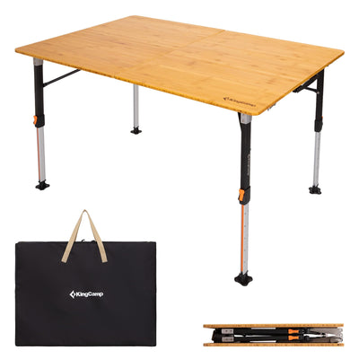 BamAura 2Fold 12080 All-Terrain Bamboo Camping Table