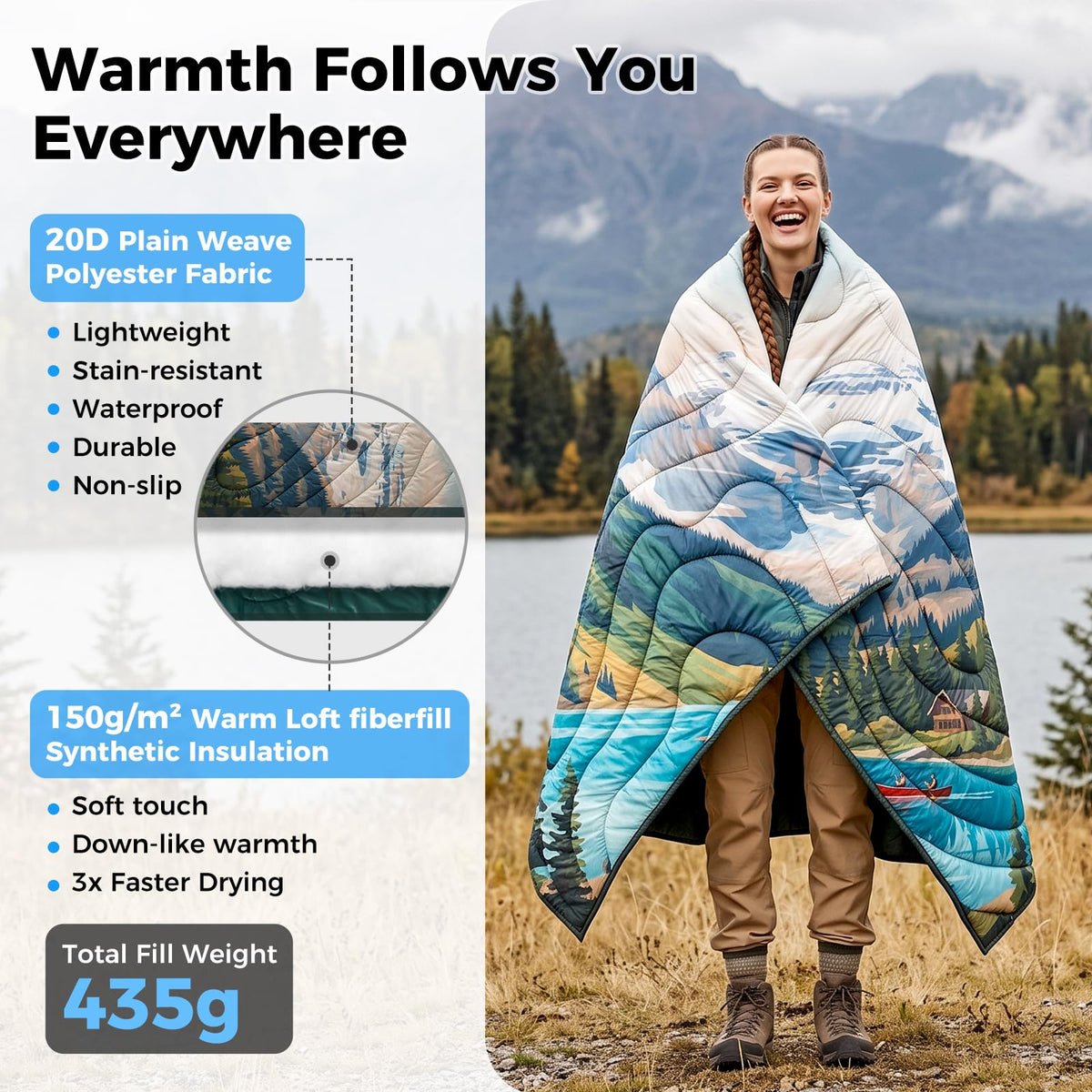 SMART 150 XL Ultralight Camping Blanket
