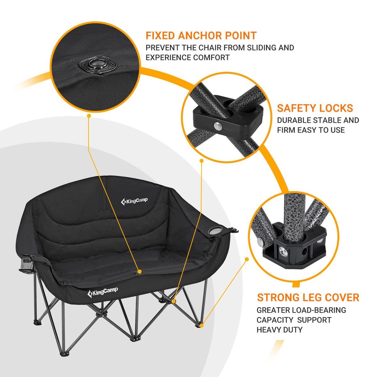 KingCamp Loveseat Sofa for Double