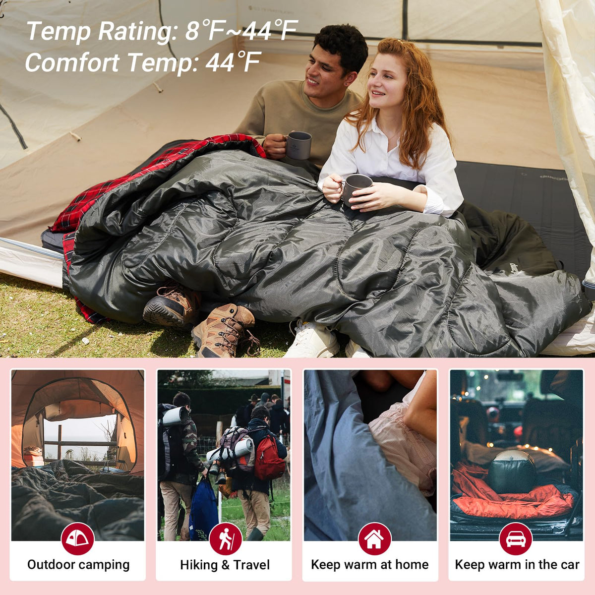 35F 3 Season Double Sleeping Bag