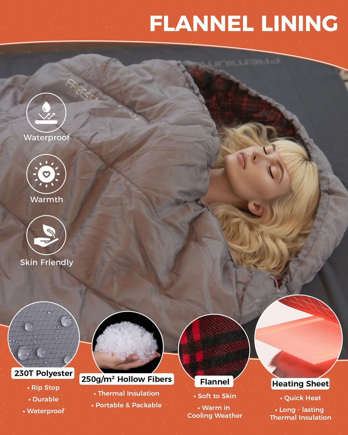 KingCamp FREESPACE HEATING 250 Beheizter Schlafsack