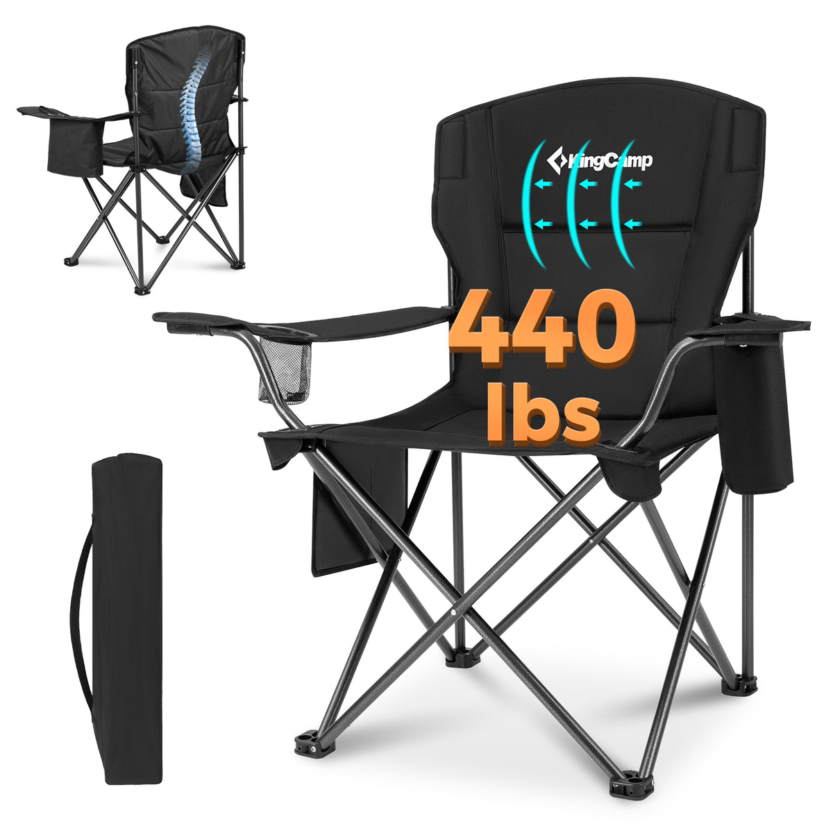 Übergroßer Outdoor-Camping-Klappstuhl 