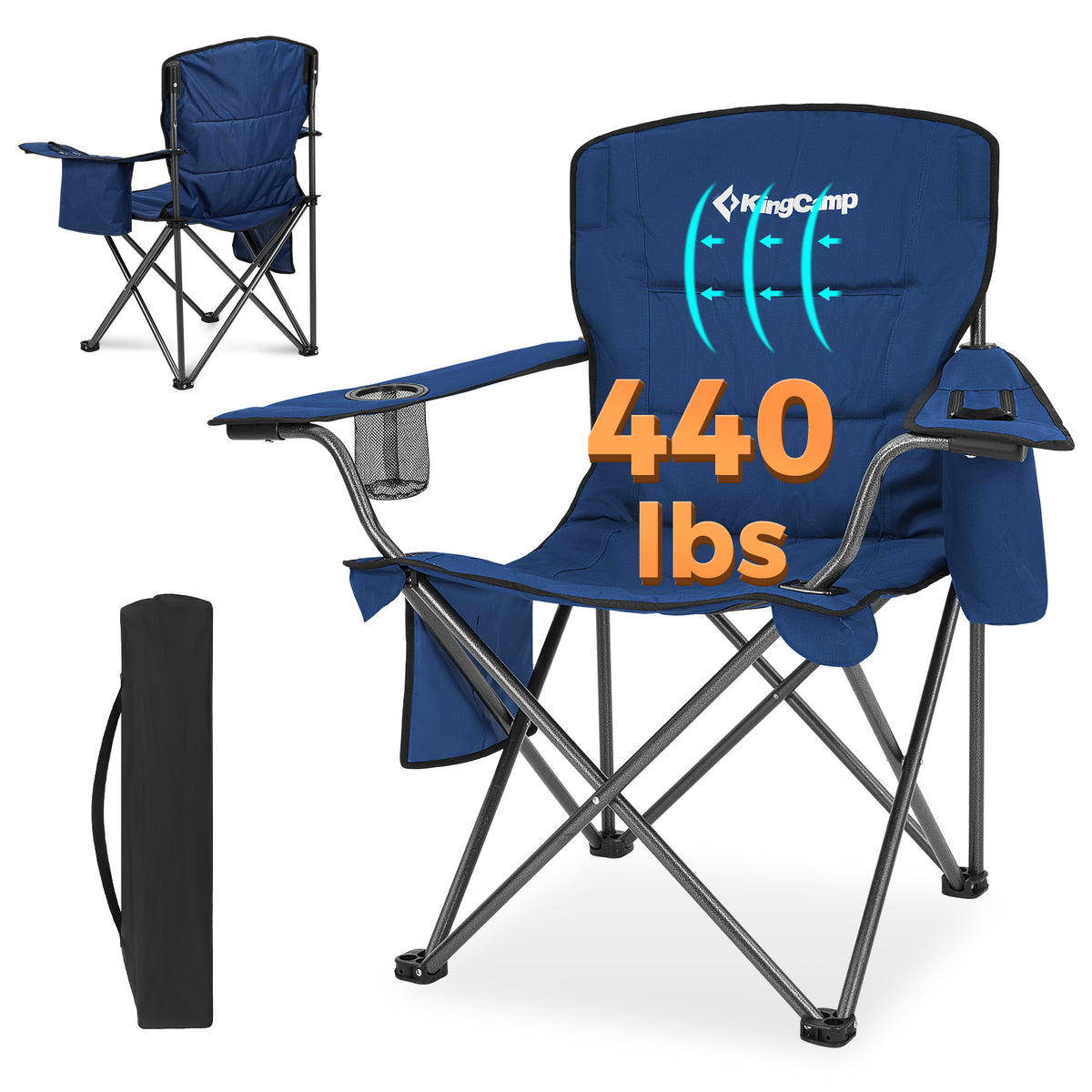 Übergroßer Outdoor-Camping-Klappstuhl 