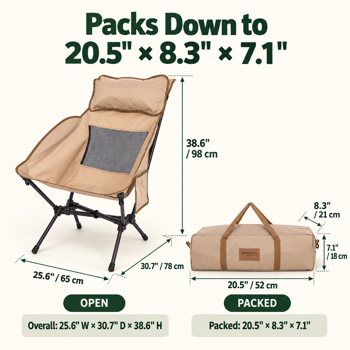 BALSA C10 High Back Camping Chair