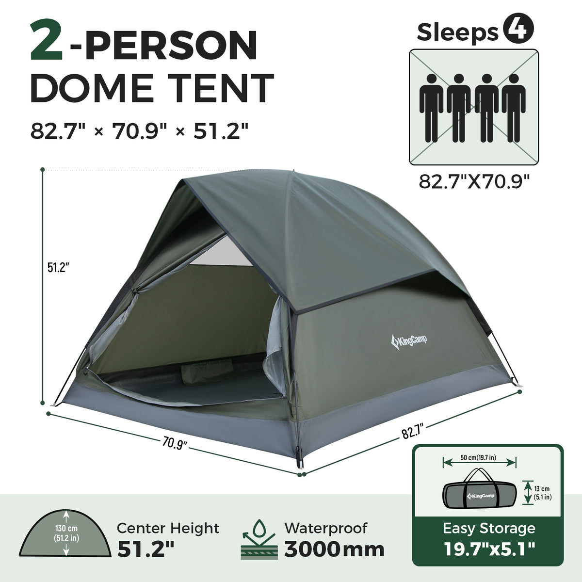 HOLIDAY PRO II 2-Person Camping Tent