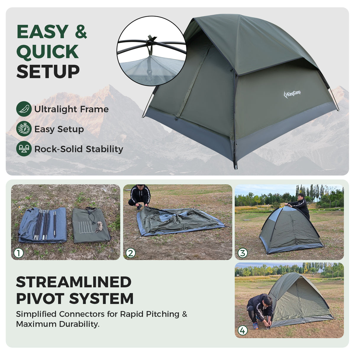 HOLIDAY PRO II 2-Person Camping Tent