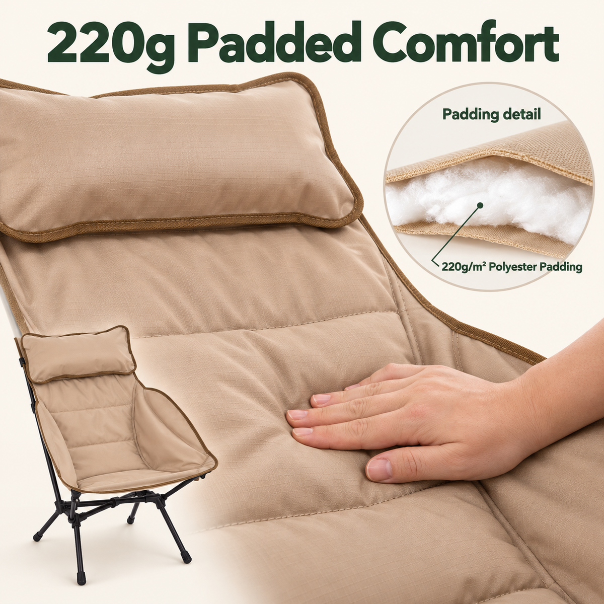 BALSA C20 Padded High Back Camping Chair