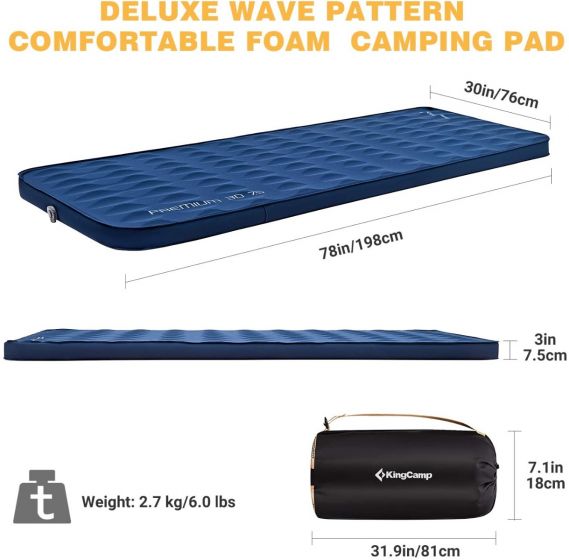 Premium 3D 7.5 Single Self-Inflatable Sleeping Pad