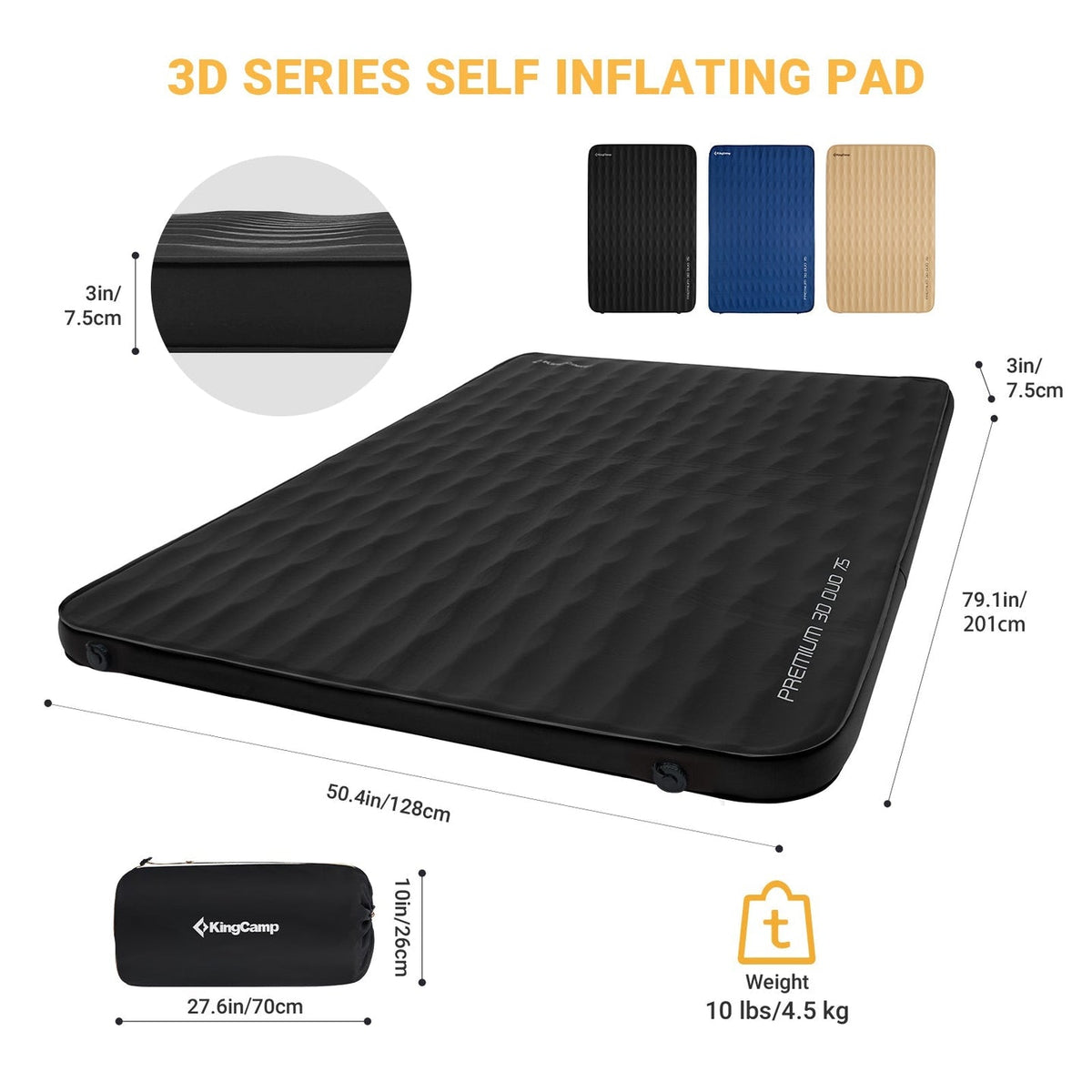 Premium 3D DUO 7.5 Double Sleeping Pad