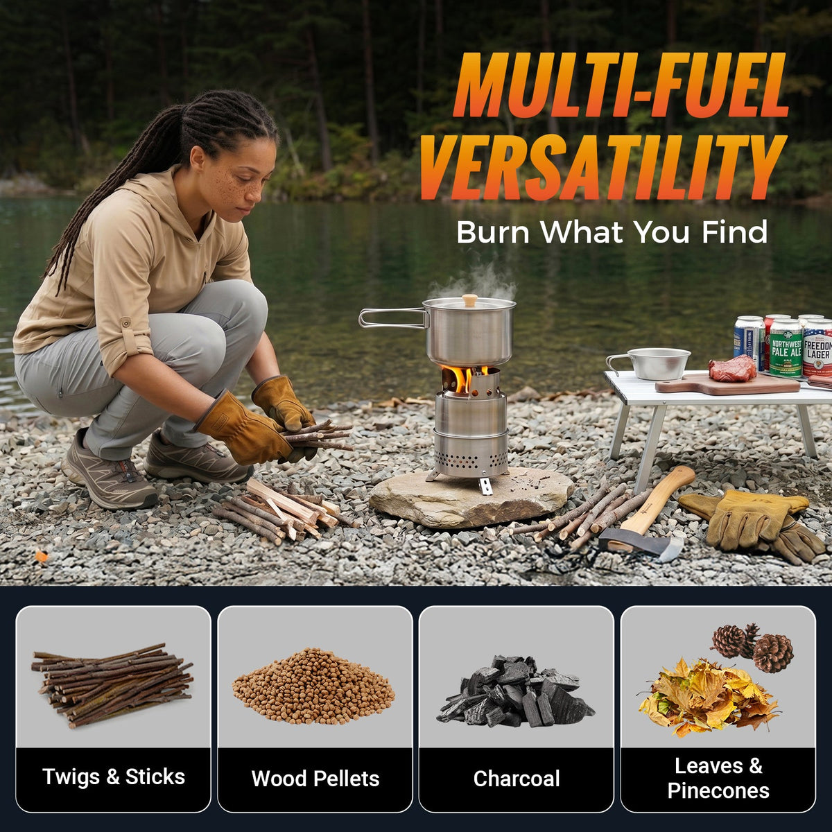 KingCamp FIREWOOD Folding Wood Stove