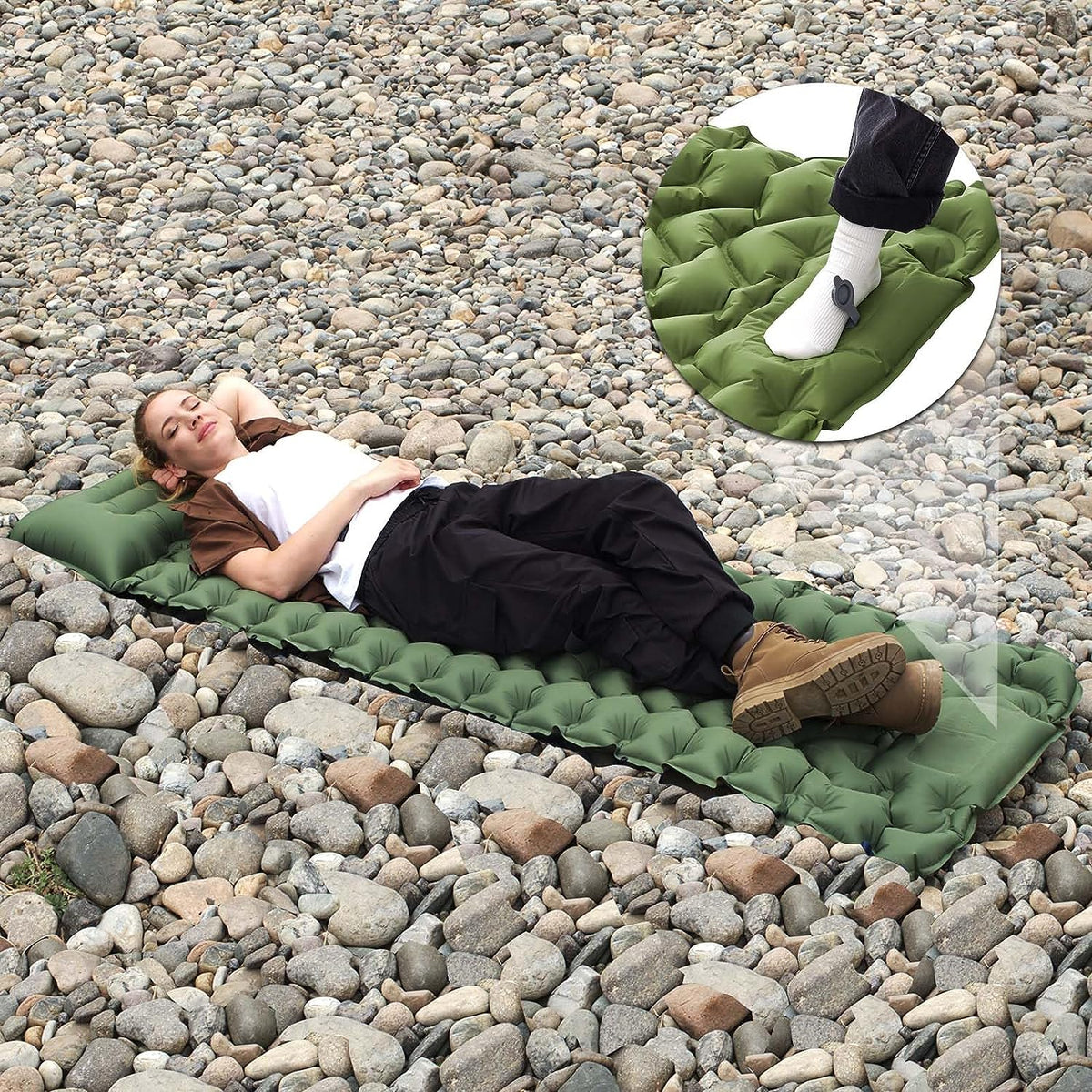 Backpacking air pad