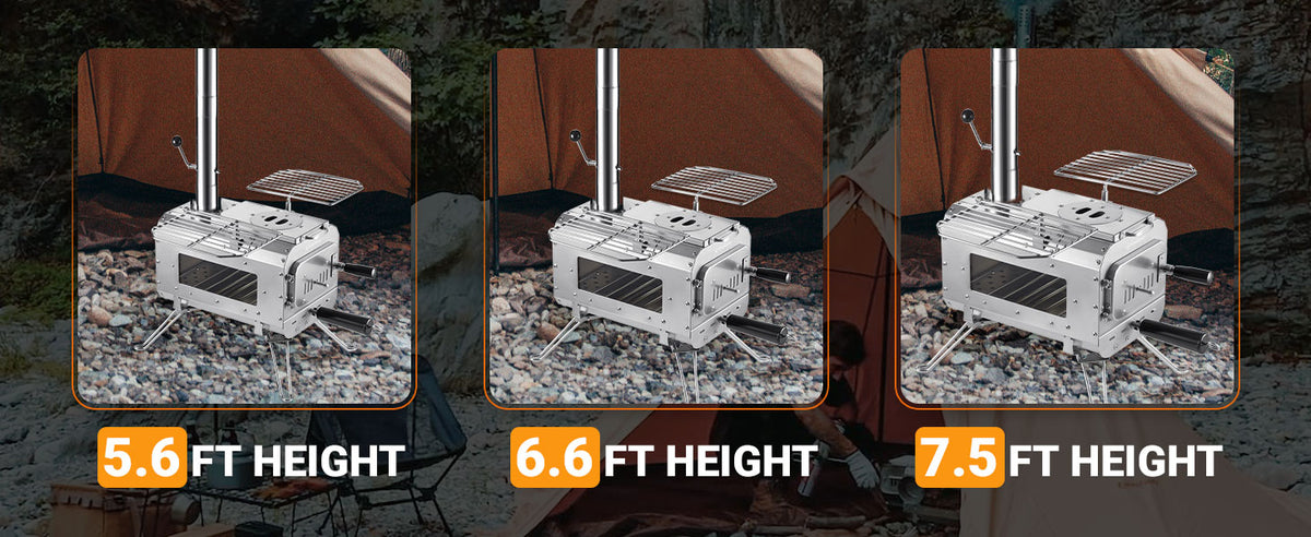 KingCamp tent stove small, medium and large size