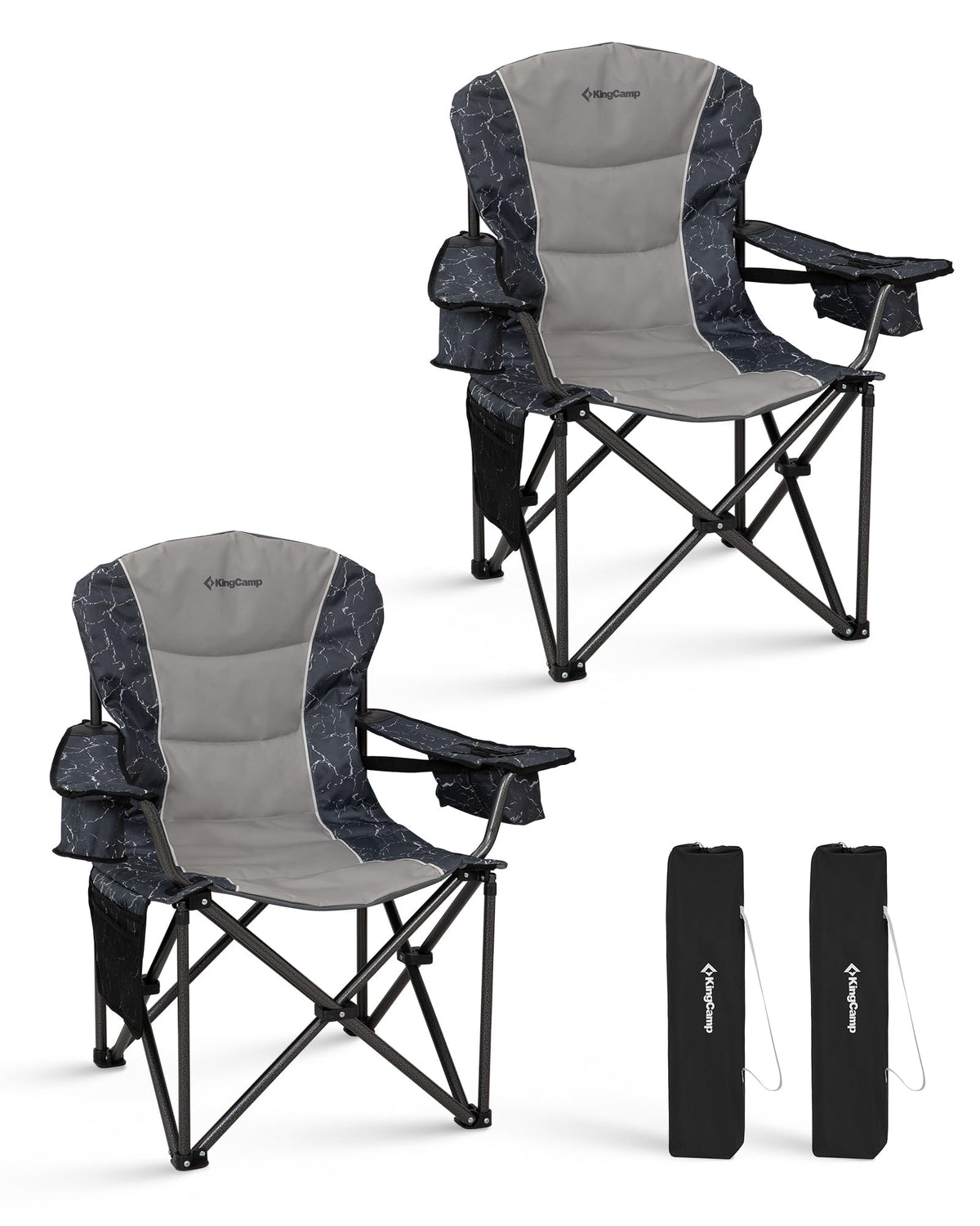 KingCamp JUNIPER C10 Oversized Folding Chair with Adjustable Lumbar Support