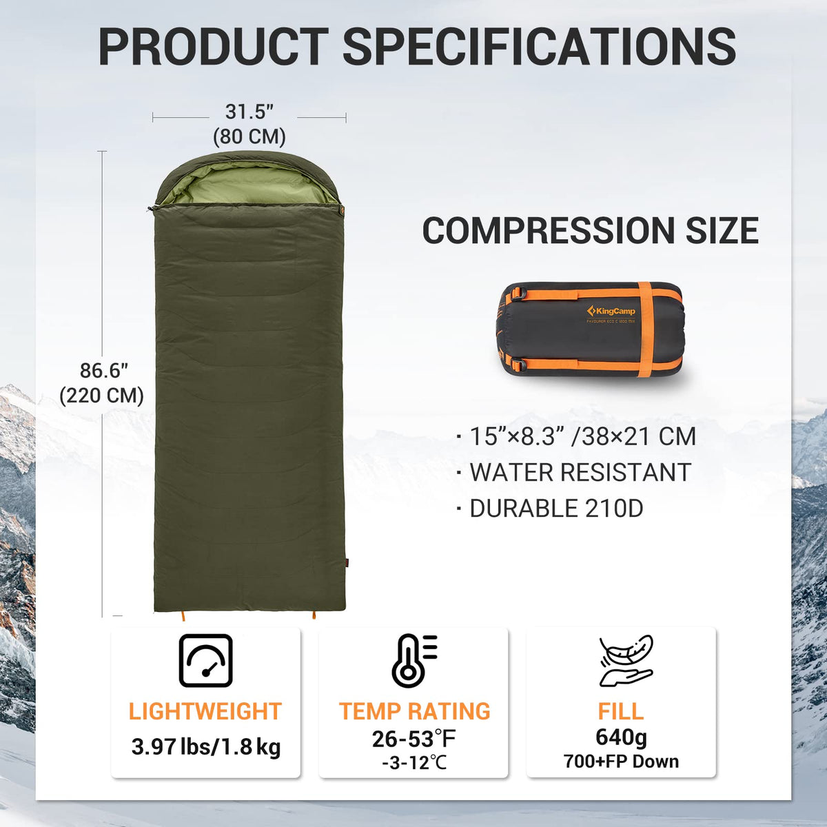 0 Degree Recycled Down & Cotton Sleeping Bag