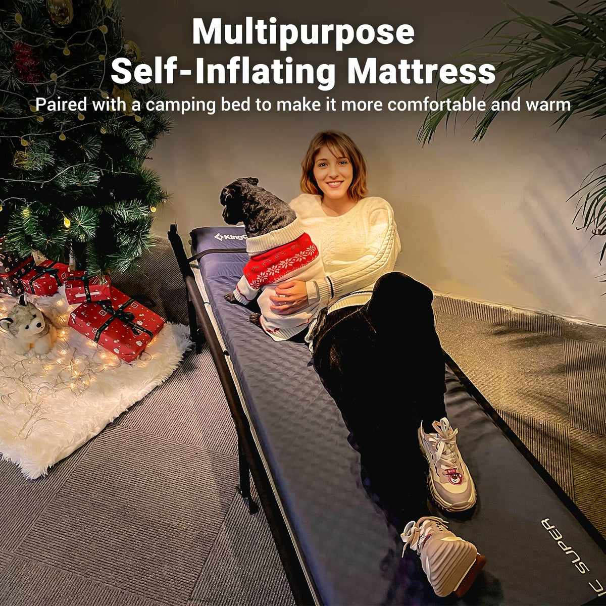 Self-Inflating Sleeping Pad with Pillow-L