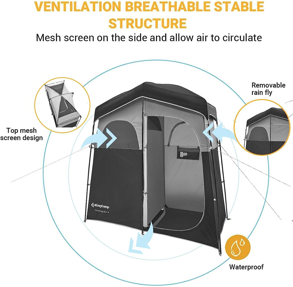 Portable toilet tent