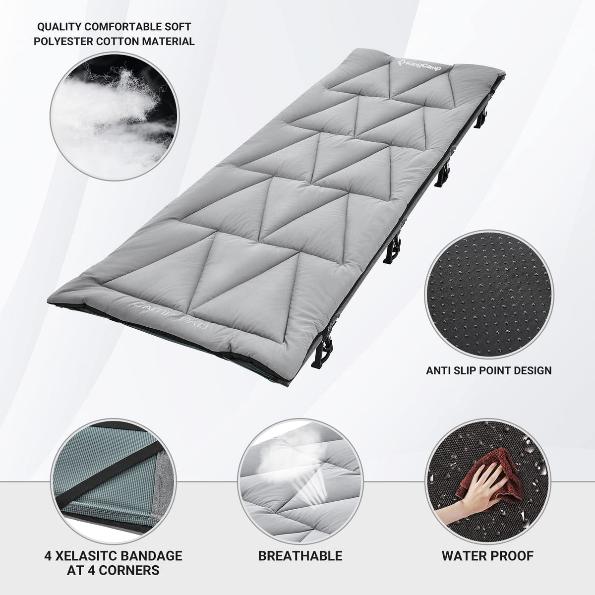 CAMP PAD 350 Quilted Camping Cot Pad