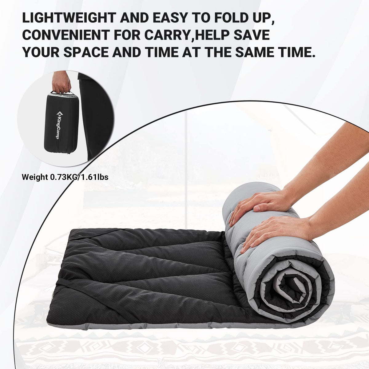CAMP PAD 350 Quilted Camping Cot Pad