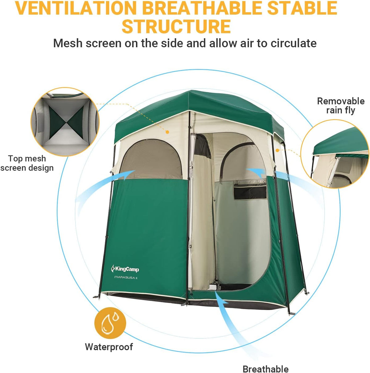 Portable shower tent
