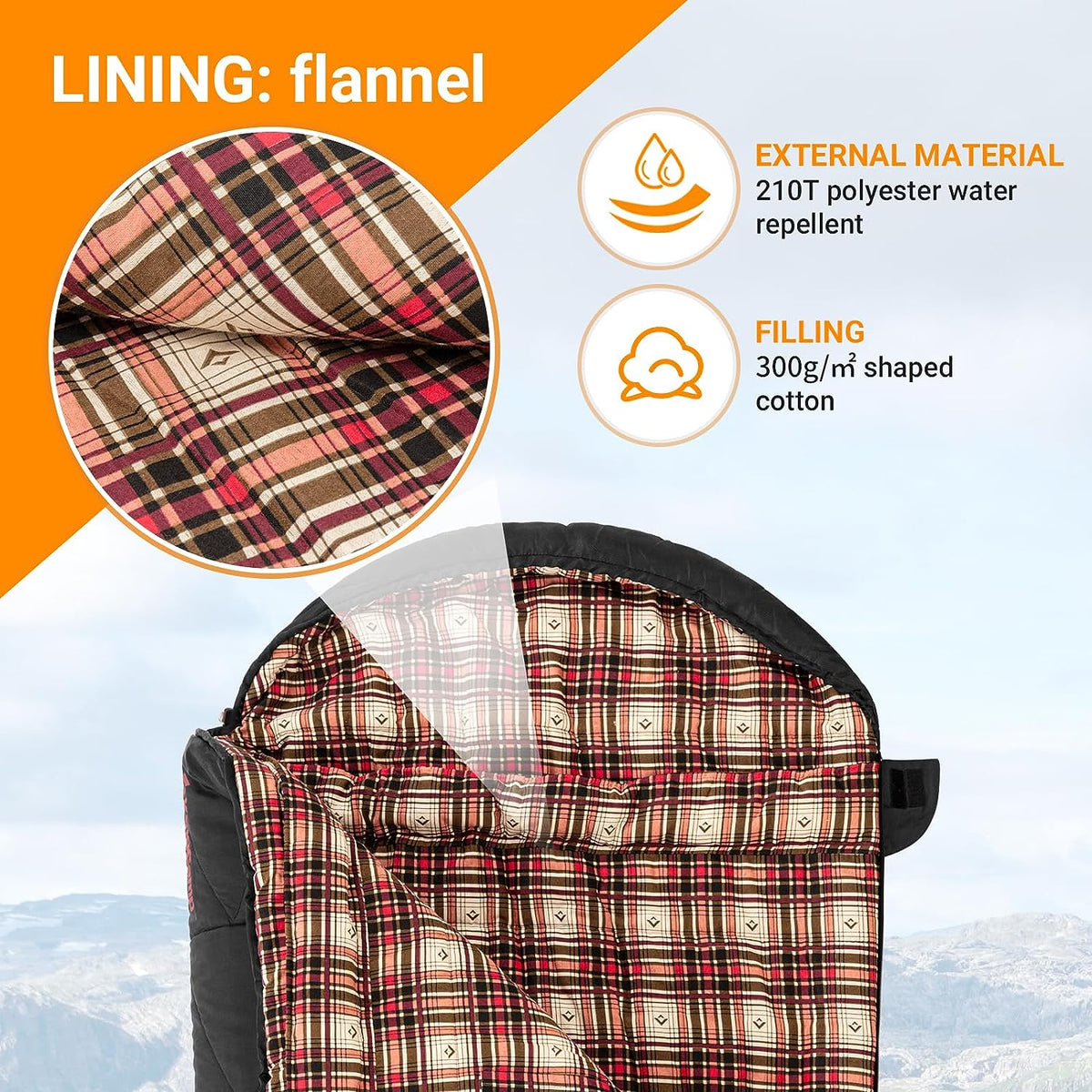 35F Oversized 3-4 Season Sleeping Bag