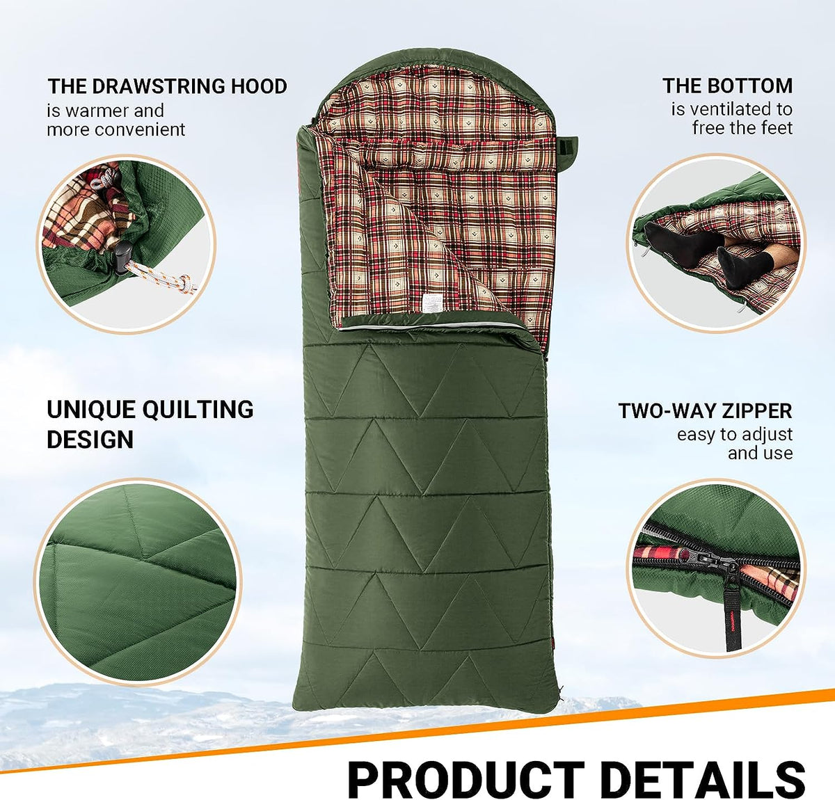 35F Oversized 3-4 Season Sleeping Bag