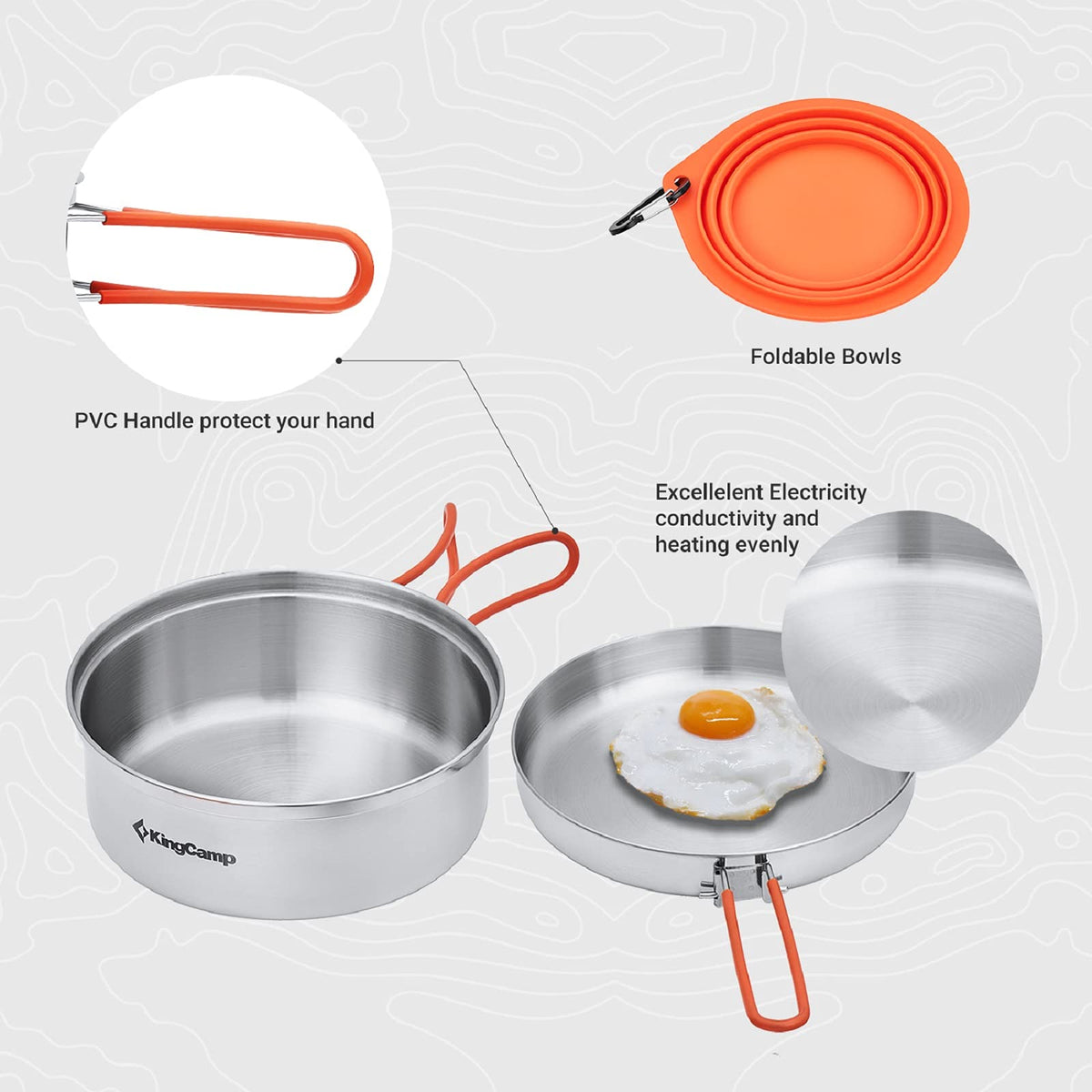 KingCamp 1-3 Person Cookware Mess Kit