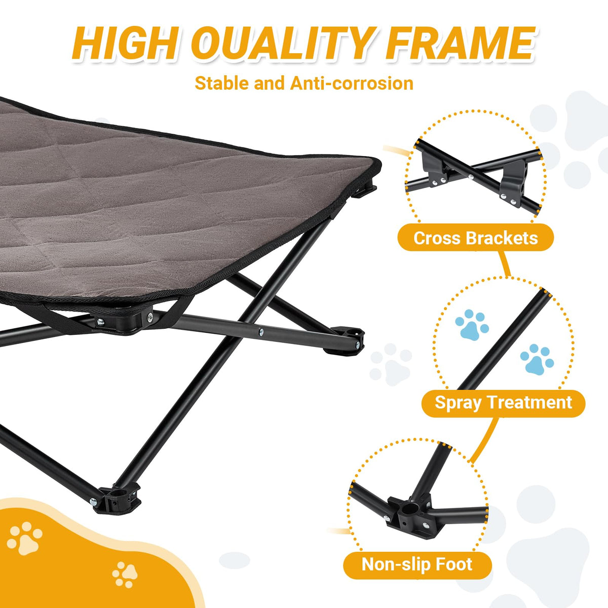 KingCamp PETS SEDUM Dog Cot Elevated Dog Bed