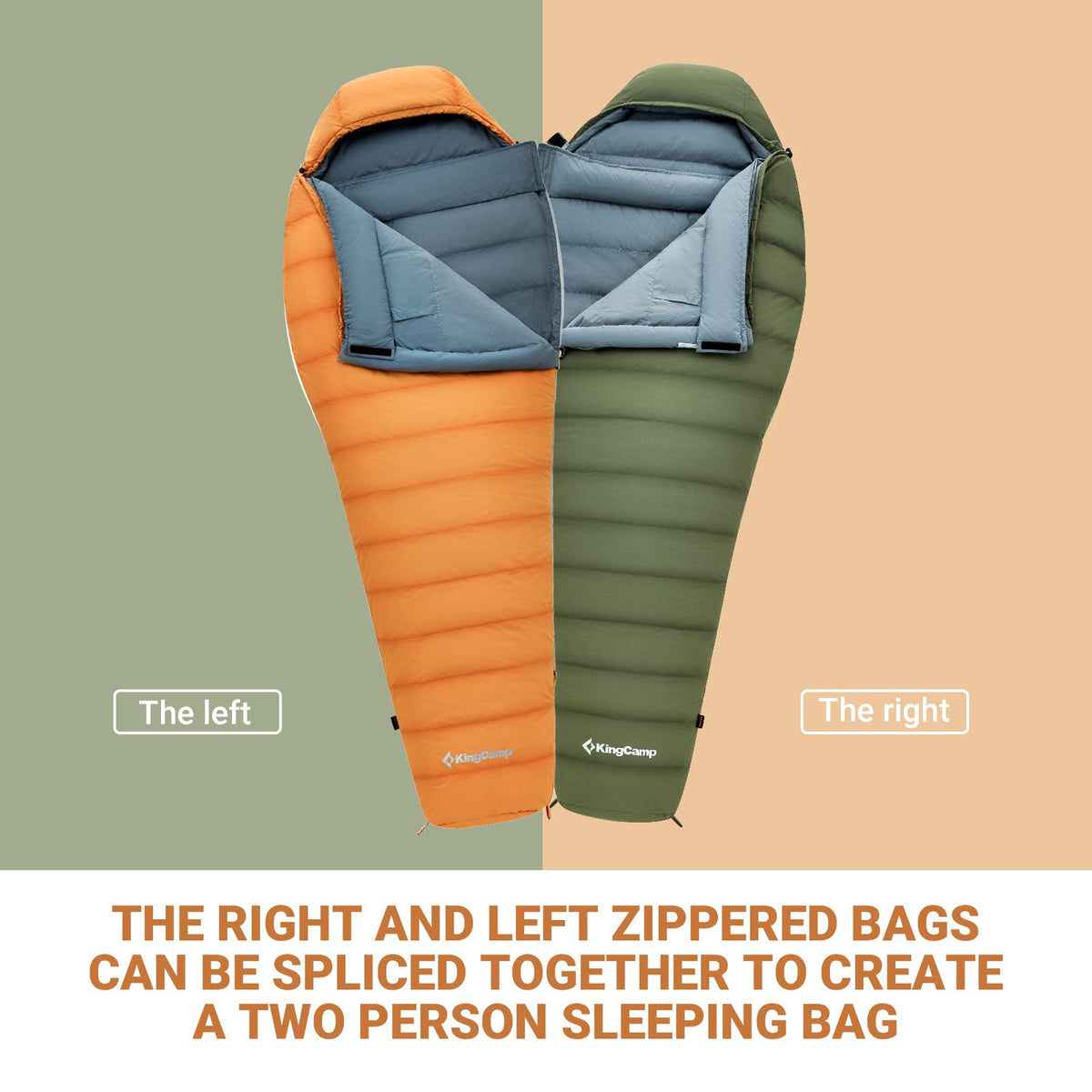 Saco de dormir tipo momia KingCamp PROTECTOR 400 Down 