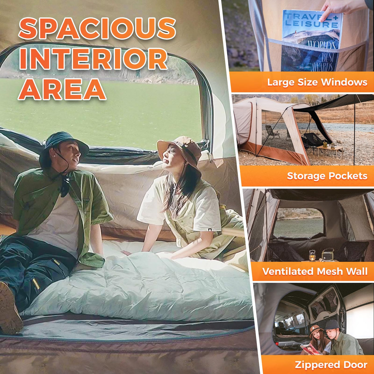 KingCamp Boundless X5 B Autointegriertes Camping-SUV-Zelt