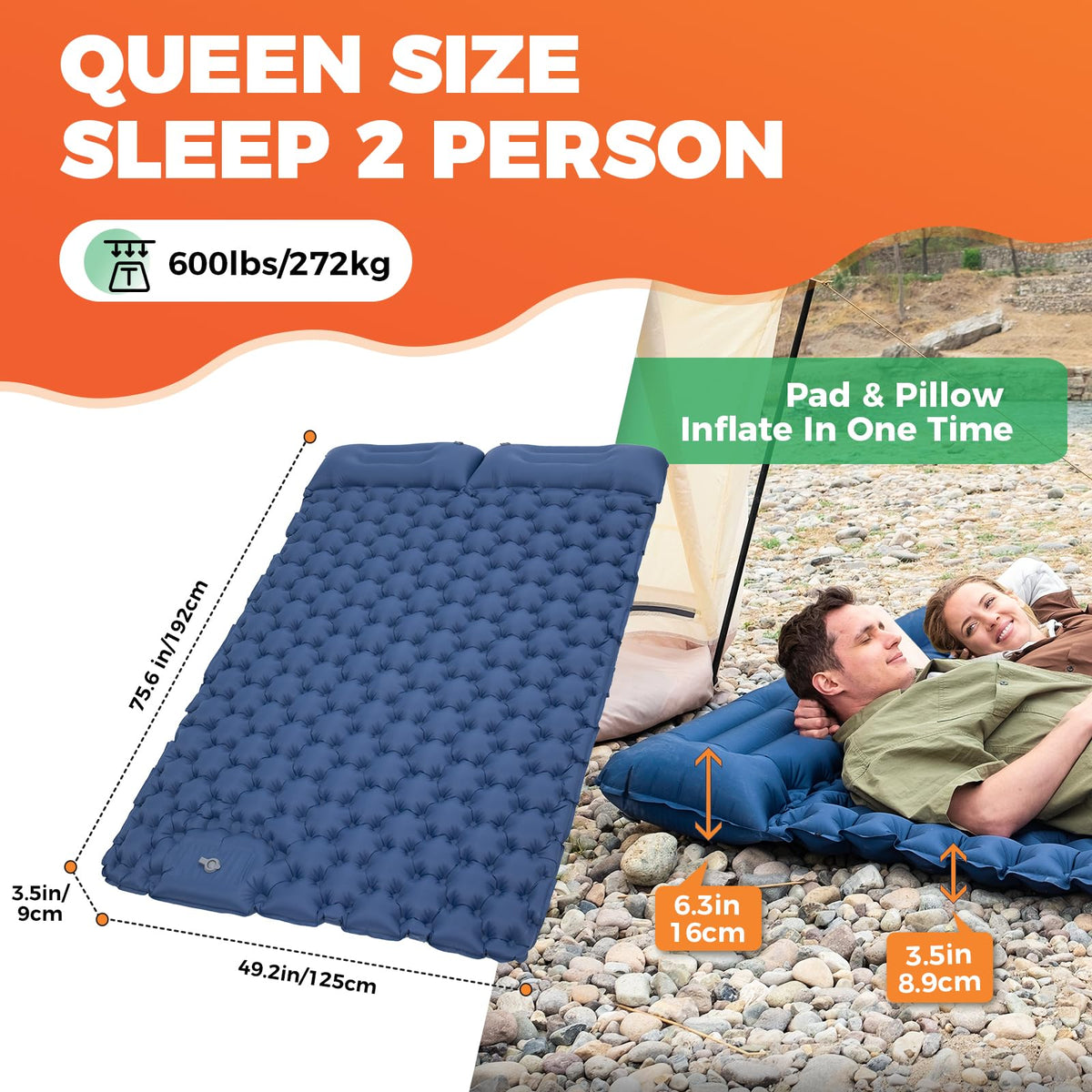 KingCamp COMFORT DUO 9 Doppel-Luftmatratze