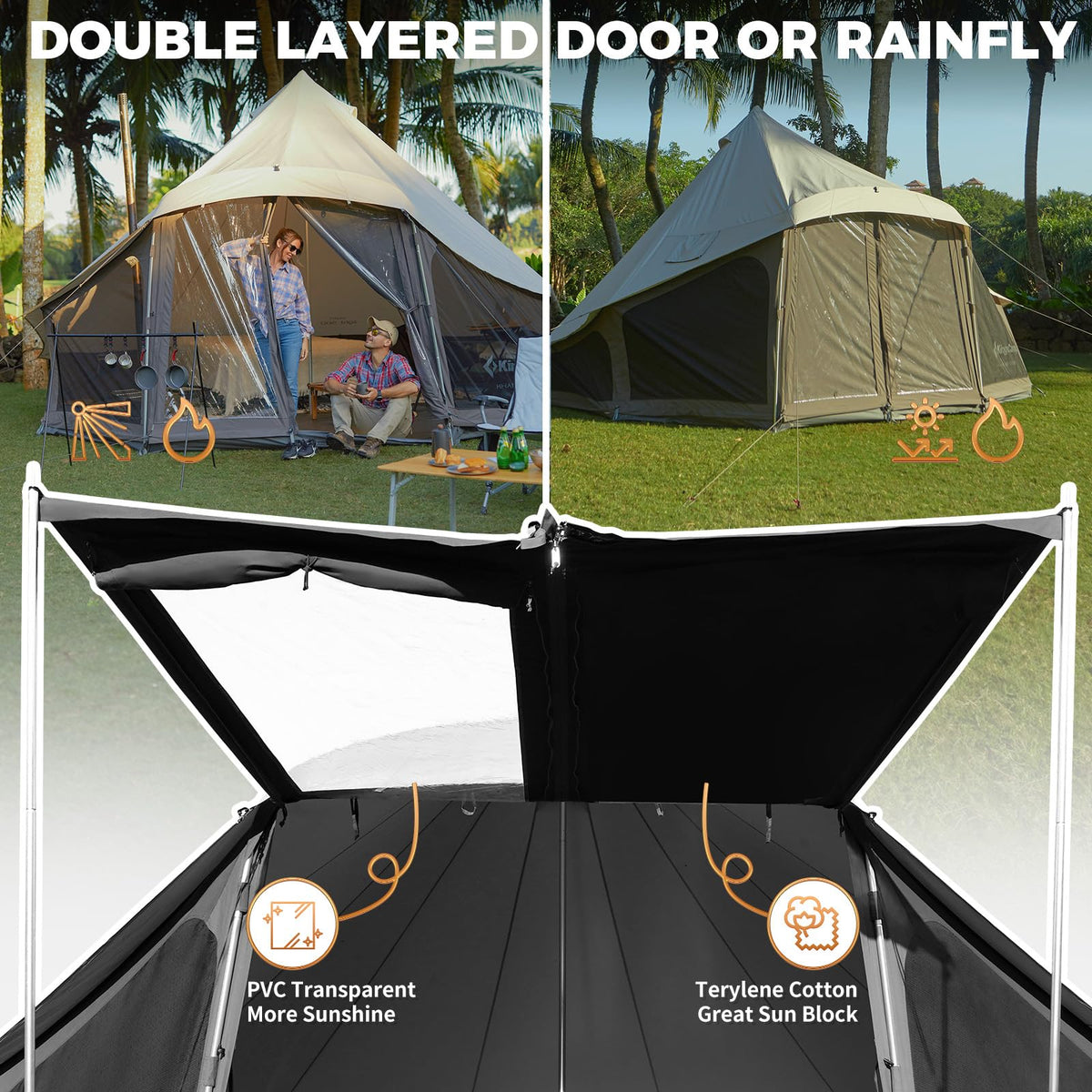 KingCamp KHAN LIGHT 400 Canvas Bell Tent