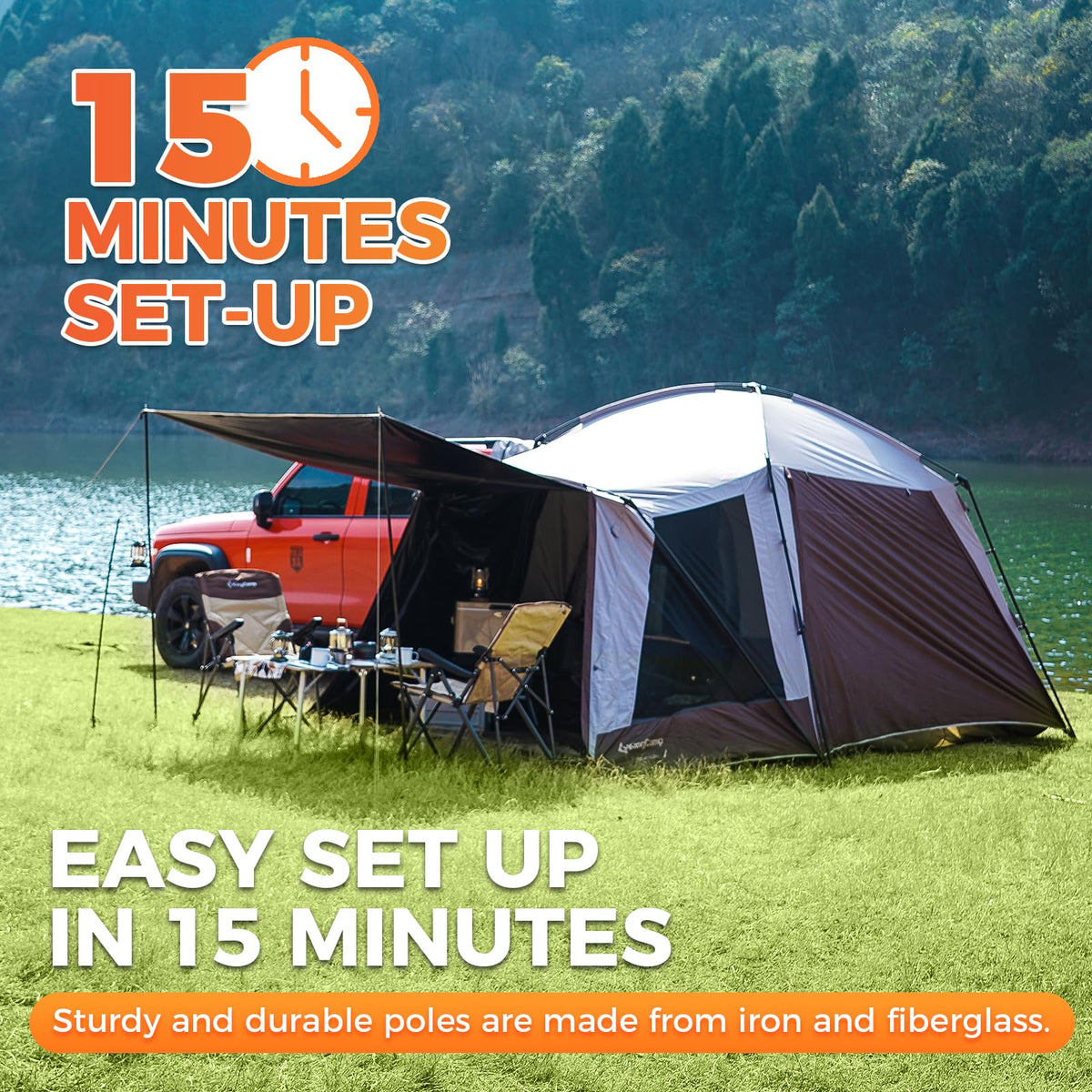 KingCamp Boundless X5 B Autointegriertes Camping-SUV-Zelt
