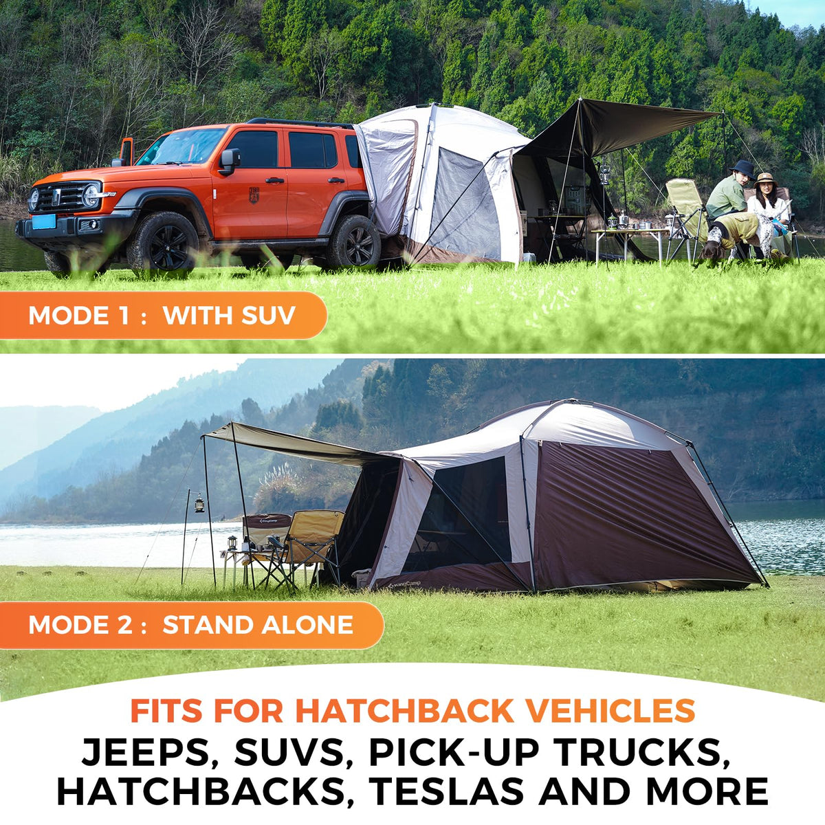 KingCamp Boundless X5 B Autointegriertes Camping-SUV-Zelt