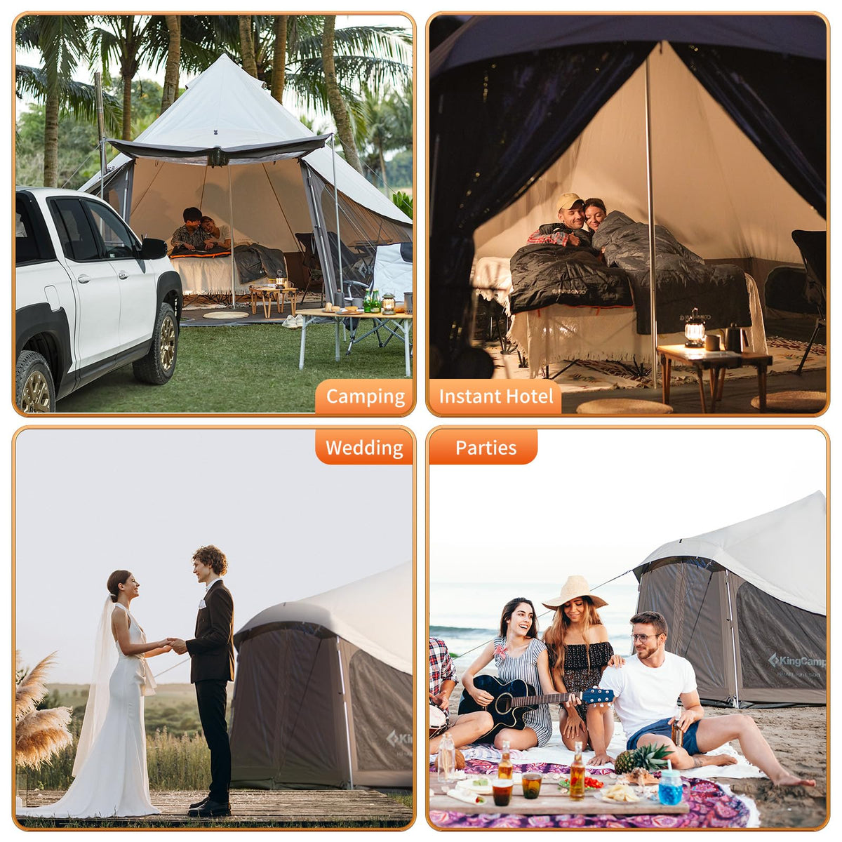 KingCamp KHAN LIGHT 400 Canvas Bell Tent