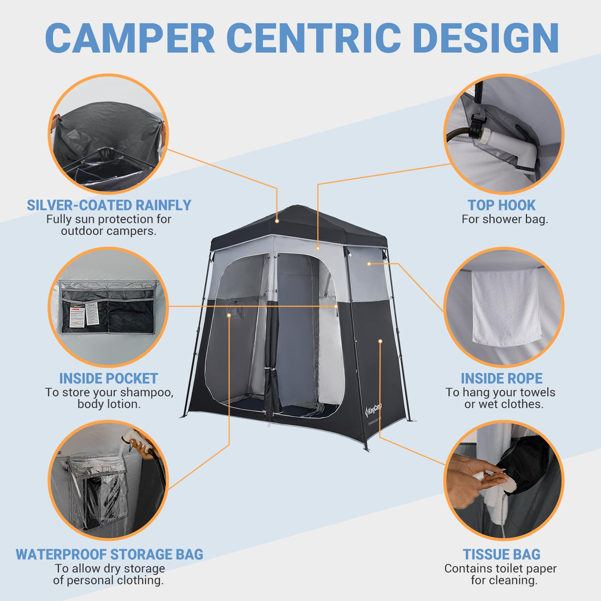 KingCamp Outdoor-Duschzelte für Camping