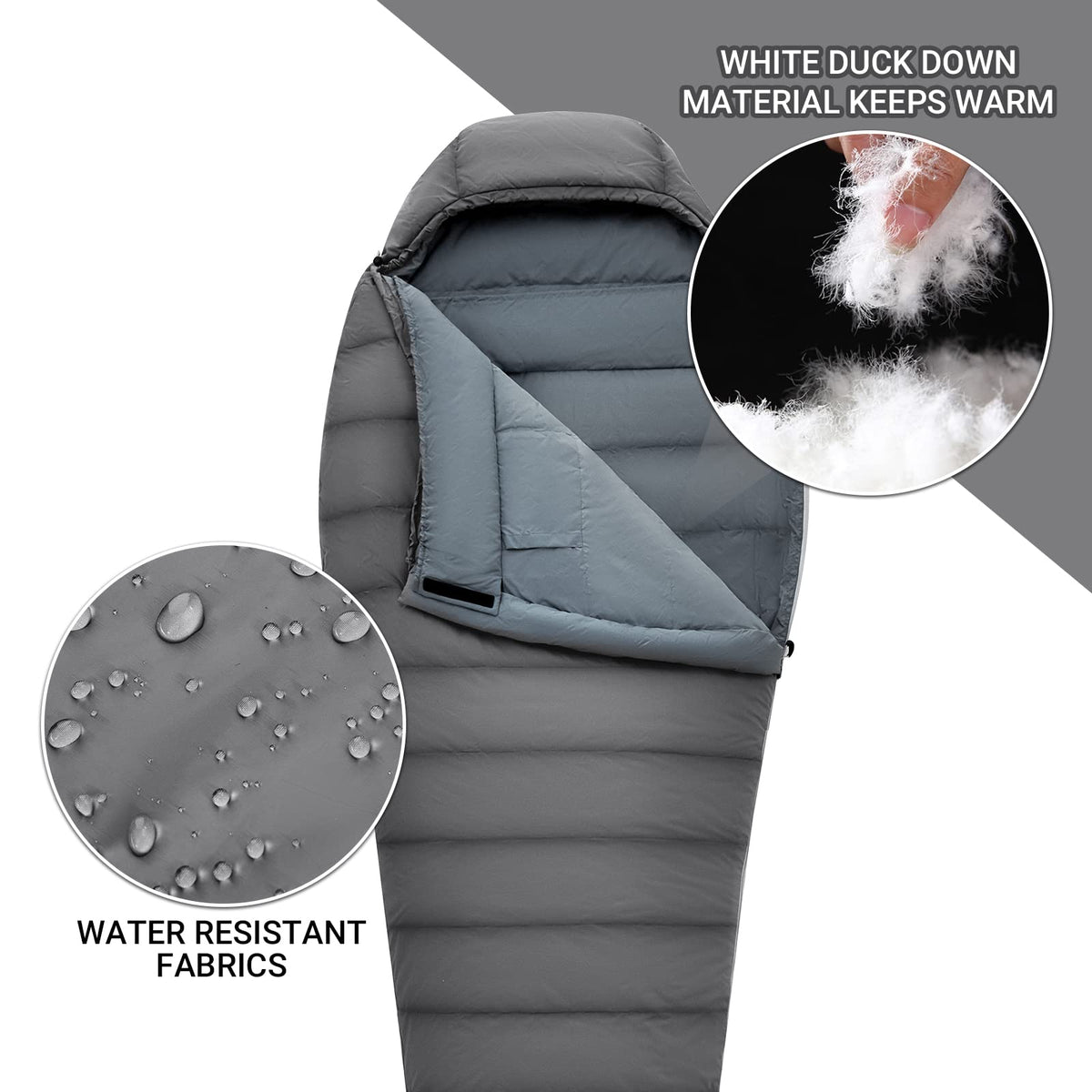 Saco de dormir tipo momia KingCamp PROTECTOR 400 Down 