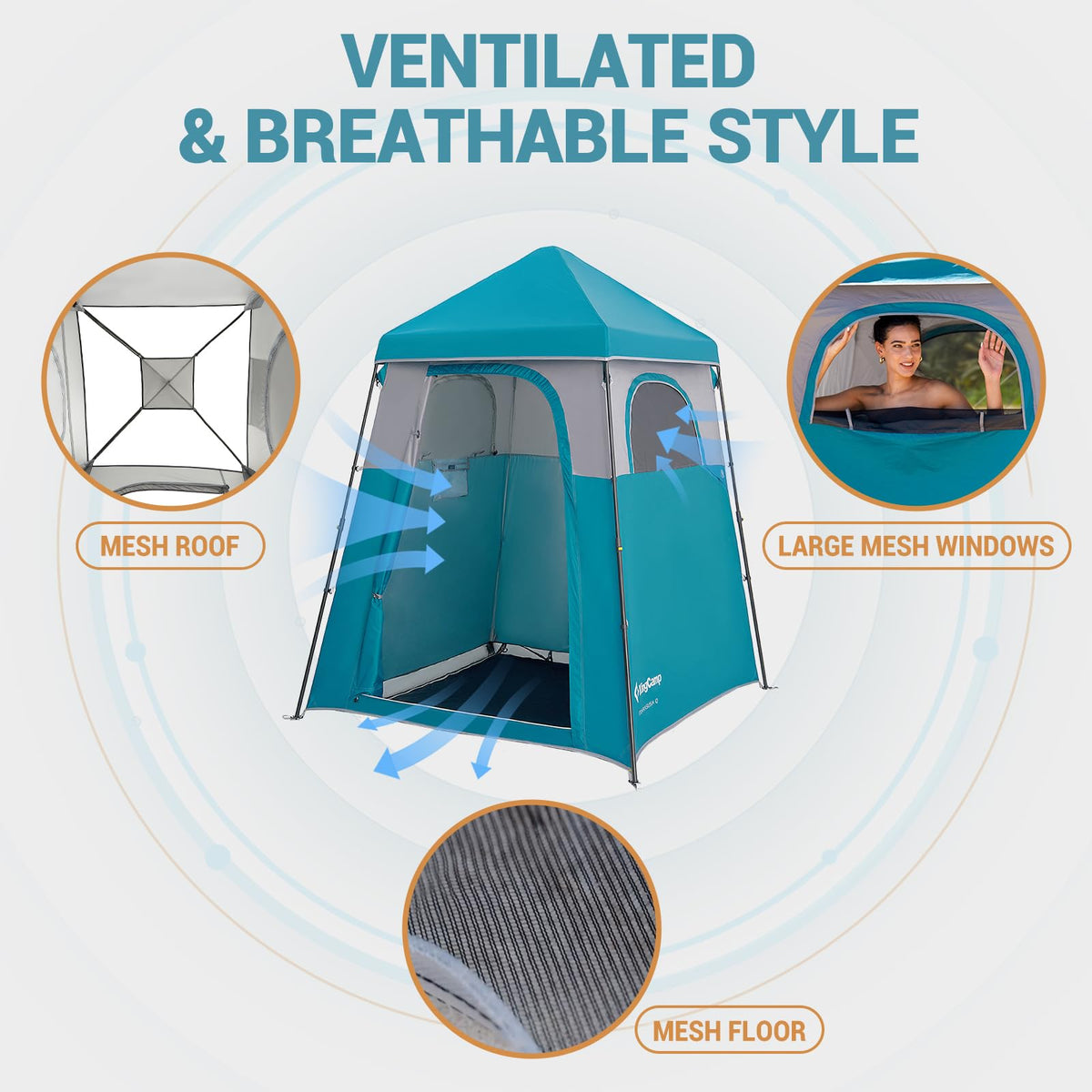 KingCamp Outdoor Shower Tents for Camping, Portable Instant Pop Up Privacy Tent