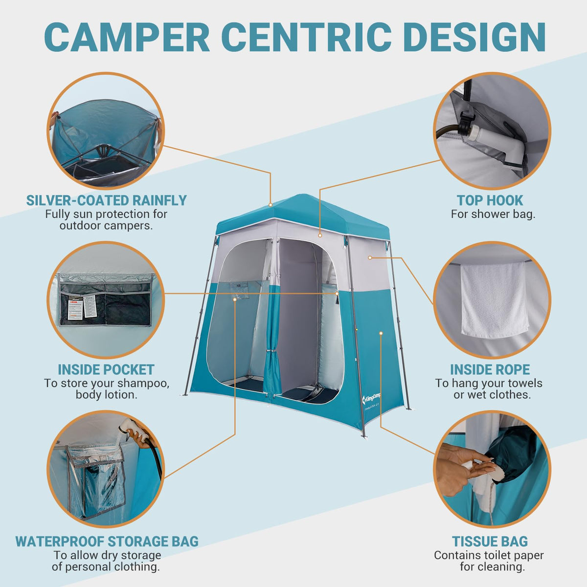 KingCamp Outdoor-Duschzelte für Camping