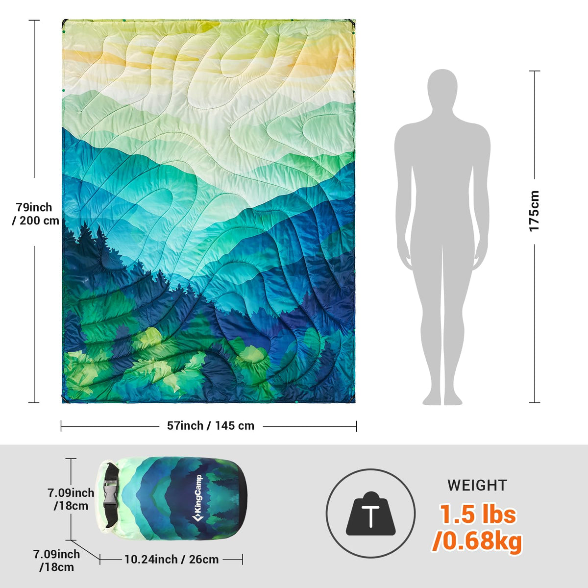 Manta multifuncional KingCamp BLANKET SMART 150