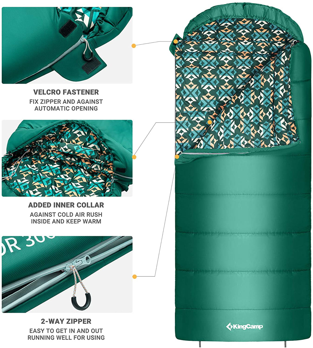 KingCamp 3 Season Camping Sleeping Bag