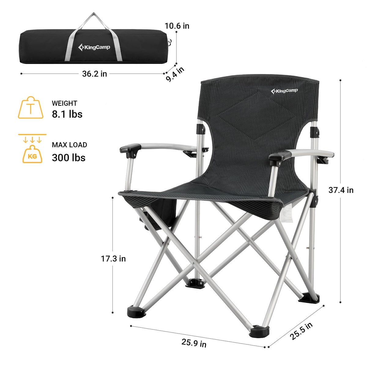 KingCamp Folding Lightweight Camping Chairs