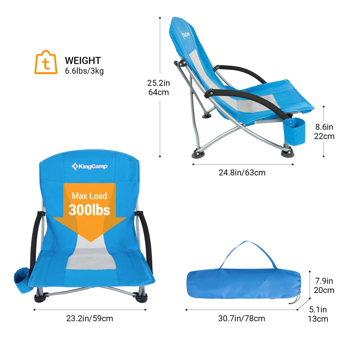 Low Sling Beach Chair