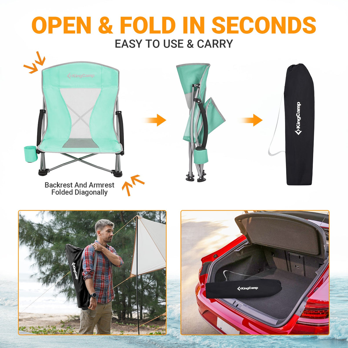 Low Sling Beach Chair