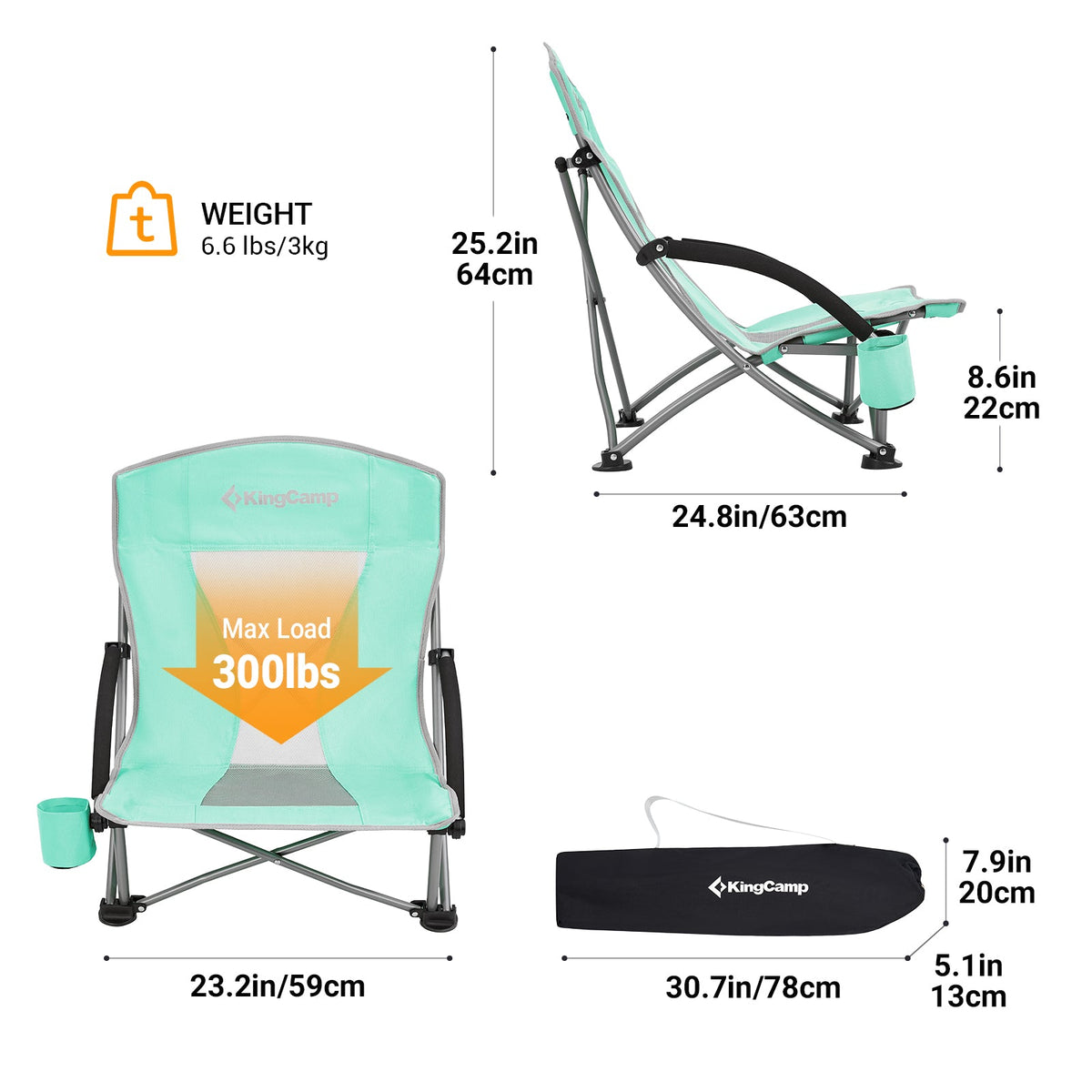 Low Sling Beach Chair
