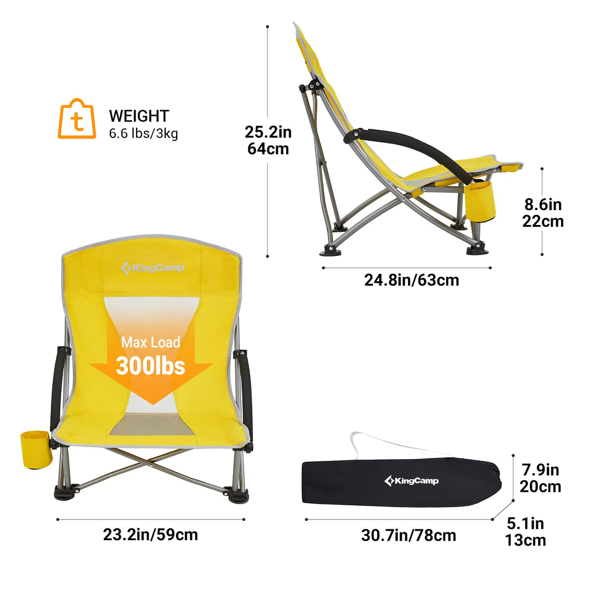 Low Sling Beach Chair