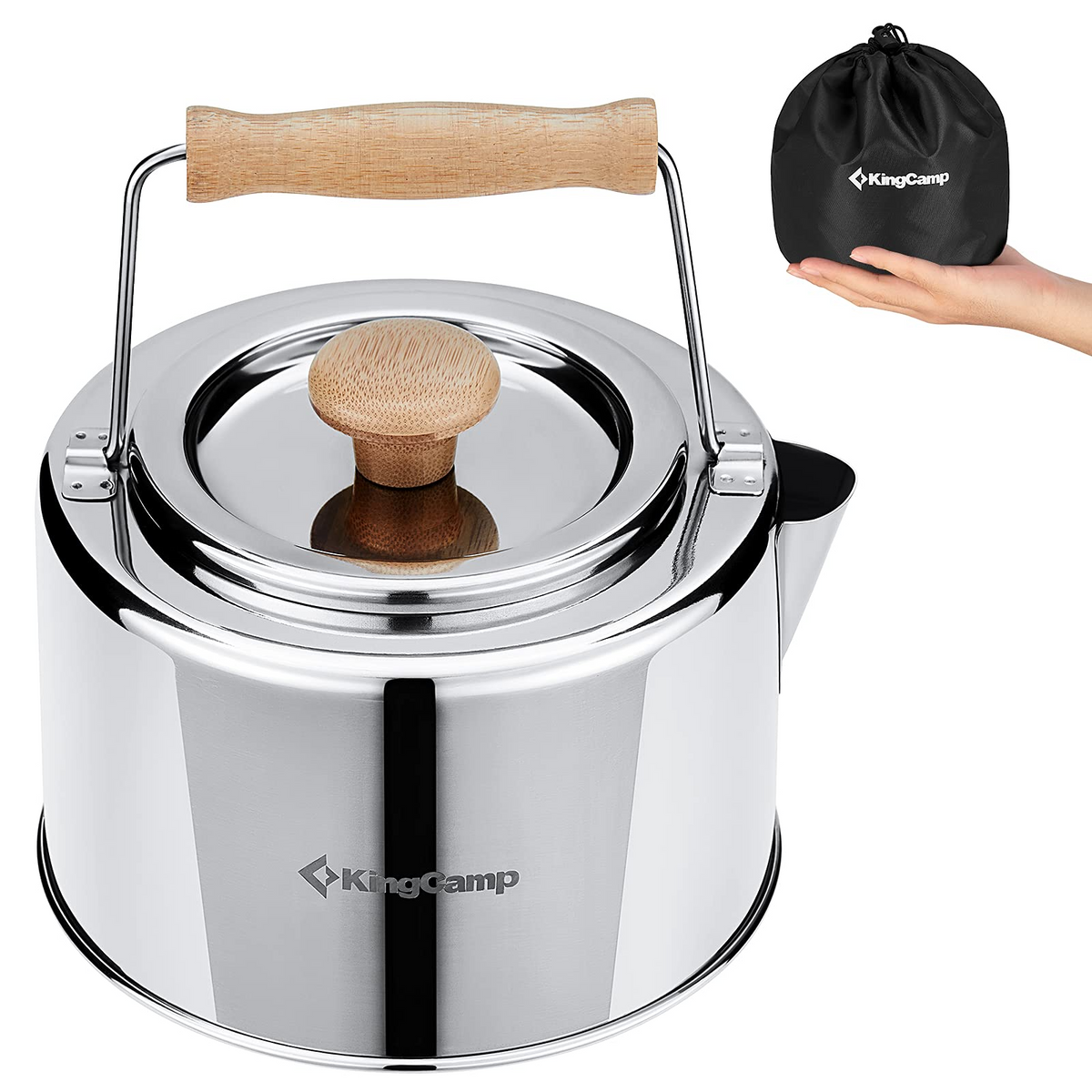 KingCamp 1.2L Stainless Steel Camping Kettle