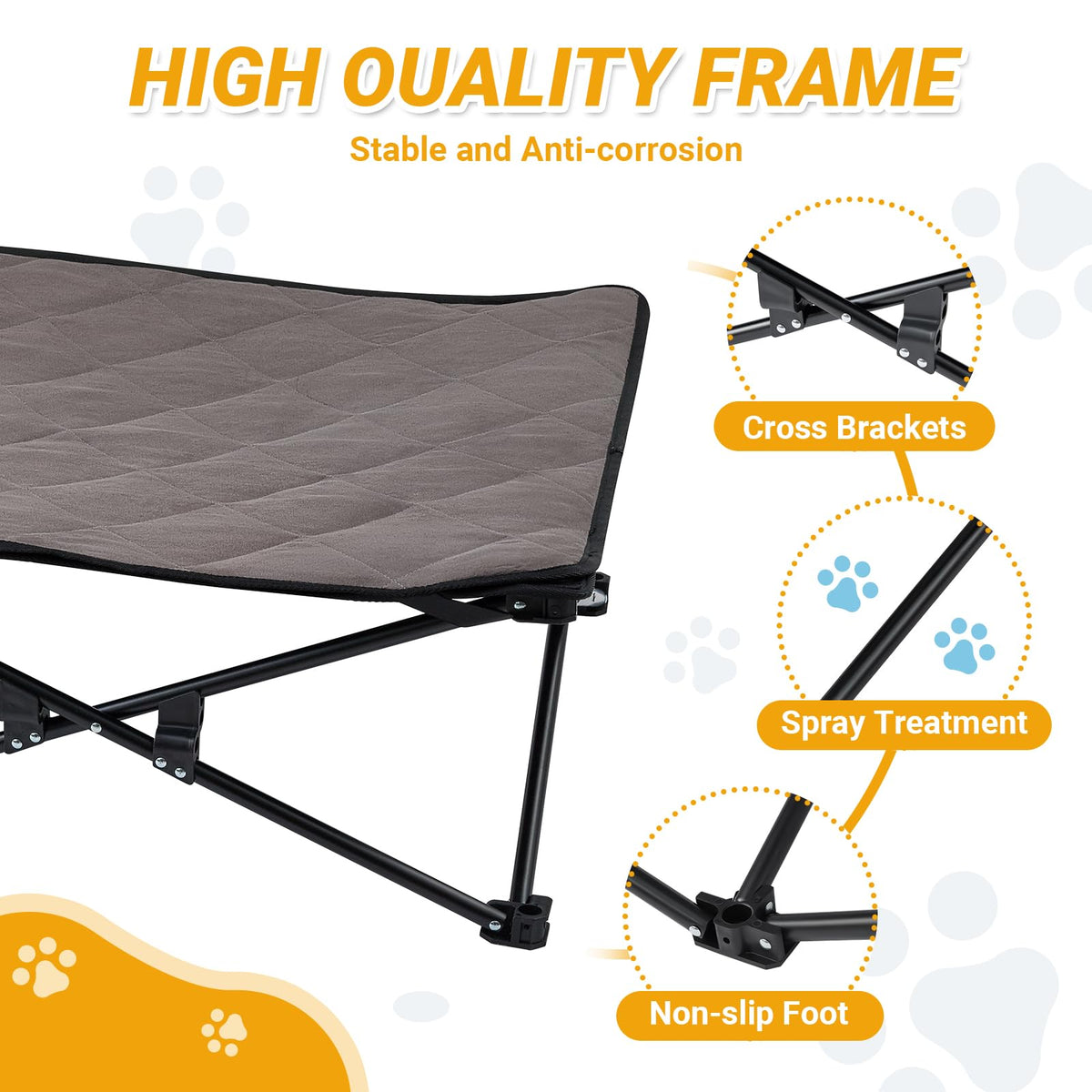 KingCamp PETS SEDUM Dog Cot Elevated Dog Bed