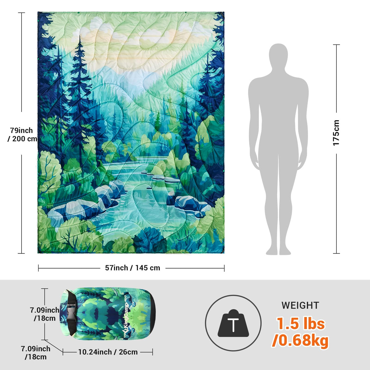 Manta multifuncional KingCamp BLANKET SMART 150