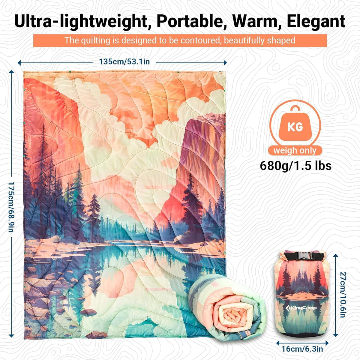 Manta multifuncional KingCamp BLANKET SMART 150