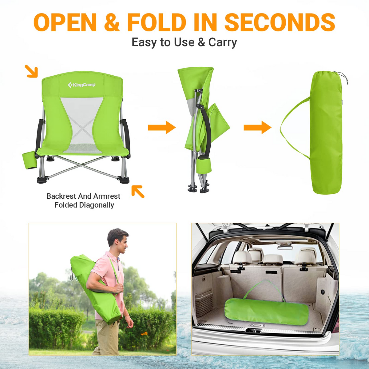 Low Sling Beach Chair
